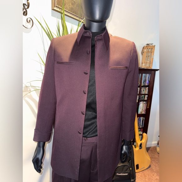 Plum Two Piece Suit Top & Bottom - Rocky Custom Clothes
